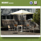 Plastic Wood Garden Chairs and Table Set Outdoor Cafe Chairs and Table