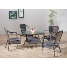 Promotion Metal PE Rattan Dining Set