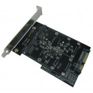 R2021B SATA II to mSATA SSD Raid Card with PCI-e Bracket