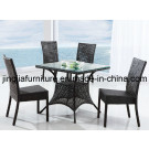 Rattan Aluminum Dining Wicker Coffee Bistro Table and Chair (JJ-S660)