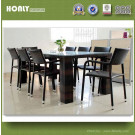 Rectangle Dining Table Set Aluminum Rattan Dining Table Set