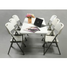 Rectangular Plastic Dining/Conference Fold in Half Table