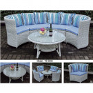 Round Leisure Rattan Patio Dining Modern Outdoor Furniture Sofa