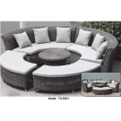 Round Rattan Outdoor Garden Leisure Modern Patio Dining Sofa