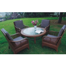 Round Table PE Rattan Outdoor Garden Furniture with Cushion
