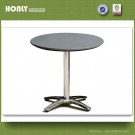 Round Table with Spray Stone Top Coffee Table Stainless Steel Coffee Table