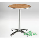 Round Wood Aluminium Dining Patio Coffee Hotel Restaurant Table (JT-95)