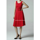 Sexy Sleeveless Ladies Ol Dresses Latest Design Red Dress