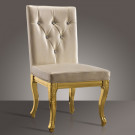 Soft and Comfortable Gold Color Frame Palace Chair