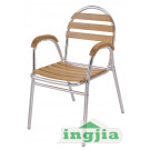 Solid Wood Hotel Metal Patio Leisure Dining Outdoor Furniture (JC-48)