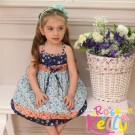 Spaghetti Strap Kids Clothing, Baby Girl Garment (9165#)