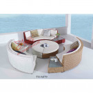 Special Patio Rattan Leisure Outdoor Modern Dining Sofa for Garden