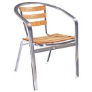 Stacking Wood Aluminum Outdoor Restaurant Coffee Project Chair (JJ-AW03)