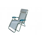 Stripe Folding Adjustable Lounge Beach Chair W/ Pillow