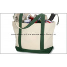 Two-Tone Accent Gusseted Tote Bag (21068)