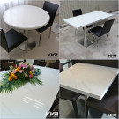 White Artificial Quartz Stone Fast Food Table Top