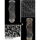 White High Quality Spiral Down Crystal Chandelier