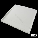 White Low Profile Polyester Stone Shower Base