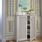 White Modern Shoes Cabinet with Louver (XG11321)
