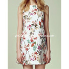 Woman's Upscale Linen Floral Skirt Simple Dress Wholesale