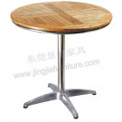 Wood Aluminium Hotel Restaurant Outdoor Garden Table (JJ-TR08)