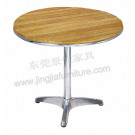 Wood Aluminum Round Patio Garden Outdoor Table (JJ-TR10)