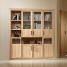 Wood Grain Plus Glass Storage Bookcases (TG11203)