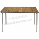 Wooden Aluminum Metal Work Hotel Garden Outdoor Dining Table (JJ-TS14)