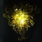 Yellow Hollow Glass Chandelier for Home Decoration