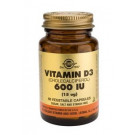 Vitamin D3 600 IU (15 µg) Vegetable Capsules
