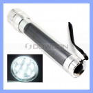0.4W Solar Power 7 LED Rechargeable Flashlight with Nylon Lanyard for Outdoor Travel Camp
