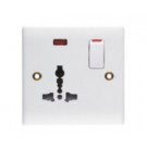 13A Wall Socket, Universal Wall Socket, Multi Wall Socket with Switch