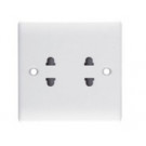 16A Double 2 Pin Socket, 2 Pin Wall Socket