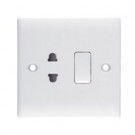 16A Wall Socket, 1 Gang 1 Pin, Wall Socket