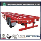 2 Axles Flat Bed Container Semi Trailer