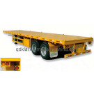 2 Axles Flatted Bed Container Semi Trailer for 40' Container