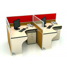 2 Person Open Modern Office Workstation Partition Design (HF-YZ0211)