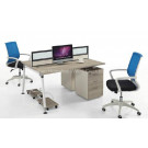 2 Seat Straight Shape Office Partition Workstation