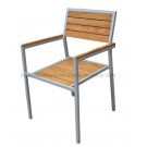 2-Years of Warranty Garden Outdoor Furniture-Aluminum Chair with Teak Wood (S240)