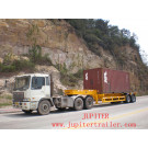 20 Feet Low Skeleton Container Transporting Semi Trailer