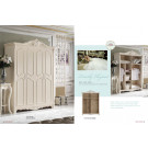 2015 Hot Sale Home Furniture Elegant Classic Solid Wood 4-Door Wardrobe