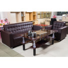 2015 Hot Sell Modern Metal Leather Sofa Set