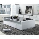 2015 Most Popular Tempered Glass Modern Coffee Table (CJ-163A)