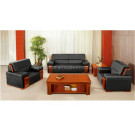 2015 New Design Genuine Leather Sofa Set with Wood Frame (HY-S861)