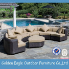 2015 Popular Outdoor Sofa Set, Sectional Semi Round Sofa