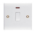 20A Wall Switch, Double Plate with Neon