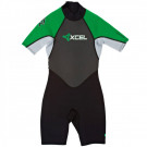 2mm Spring Shorti Wetsuit in Green Grey Black