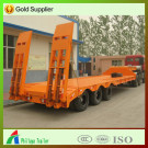 3 Axle Lowboy Low Bed Semi Trailer with Spring Ramp