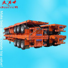 3 Axles 40ft Container Flat Bed Twist Lock Truck Semi Trailer