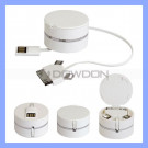 3 in 1 USB Data Charger Sync Cable for iPhone5/5c/5s iPhone 4/4s Samsung with Cable Holder (Cable-02)
